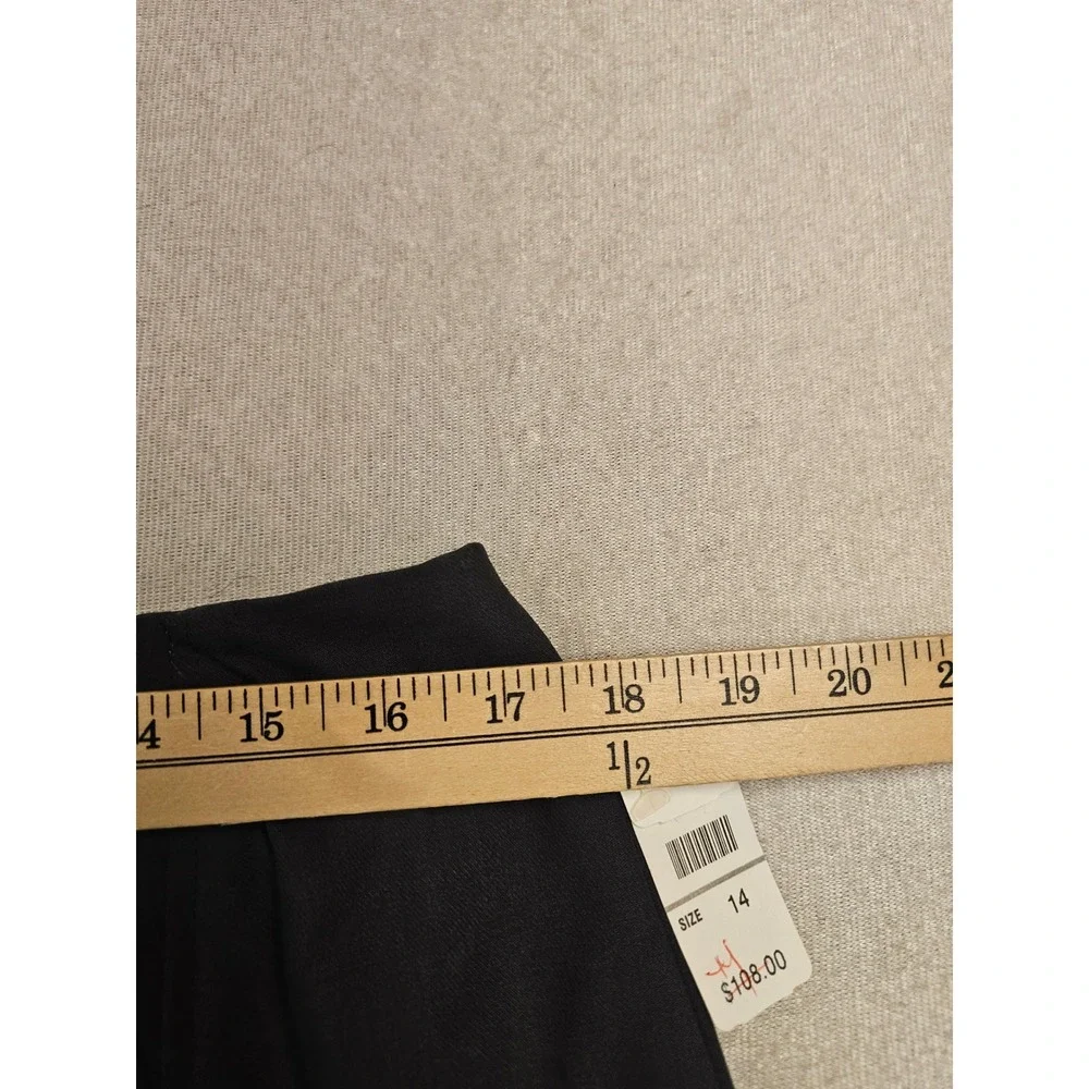 Talbots Womens Size 14 Italian Wool Blend A-Line Skirt Dark Gray Made in Japan